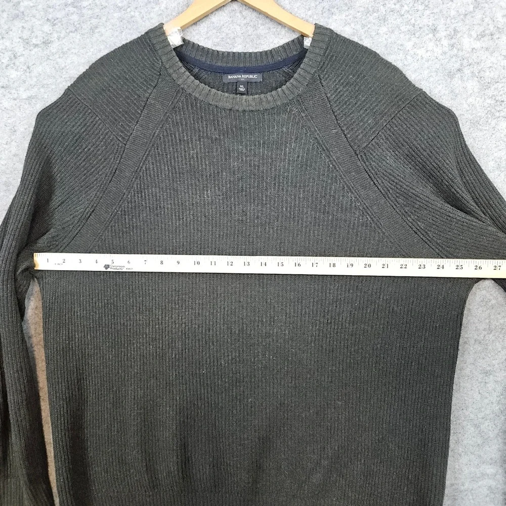 Banana Republic Men's Green Pullover Sweater‎ Size XL Cotton/Nylon/Wool Winter